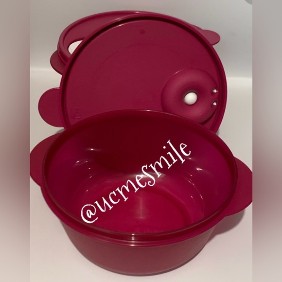 Tupperware CrystalWave Bowl Vineyard Wine Color Container - Picture 2 of 3